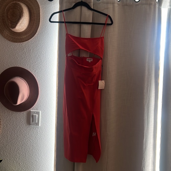 NWT Superdown Trista Cut Out Dress from Revolve coral small - Picture 4 of 5